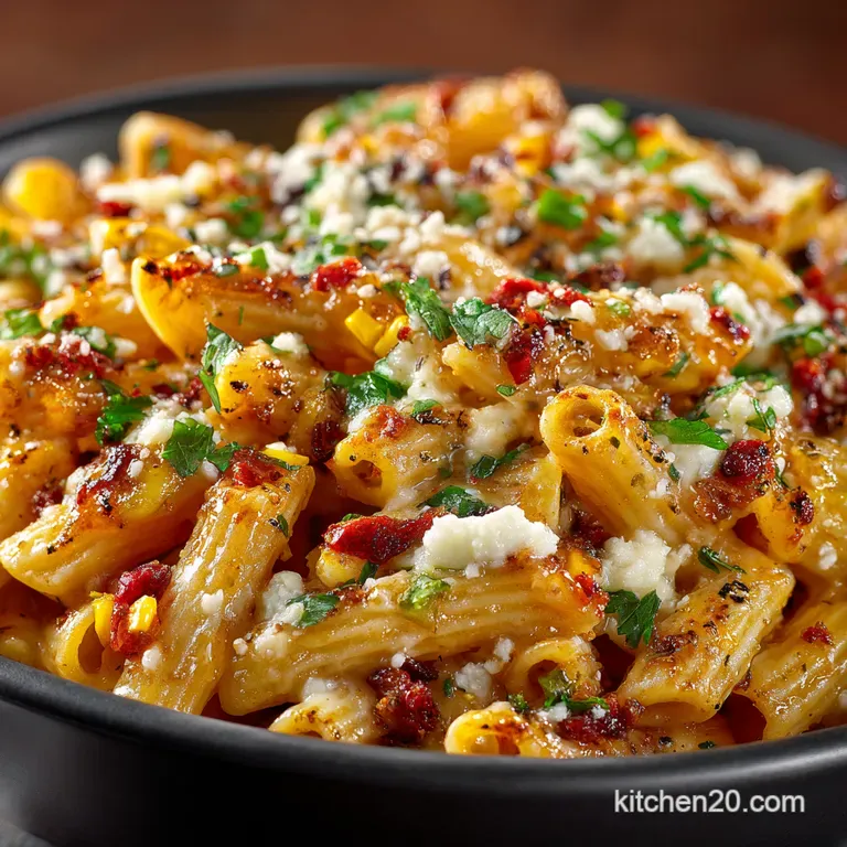 Fiesta Pasta Healthy Street Corn Salad presentation