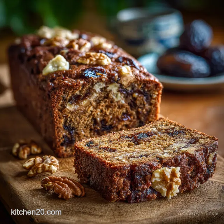 Fig Date Nut Bread Loaf the Sticky Toffee Chefs Moist Sweet Bread presentation