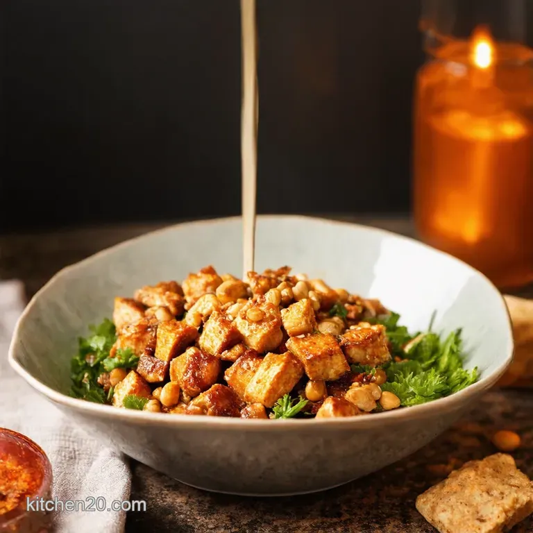 Firecracker Peanut Tempeh Bowls presentation