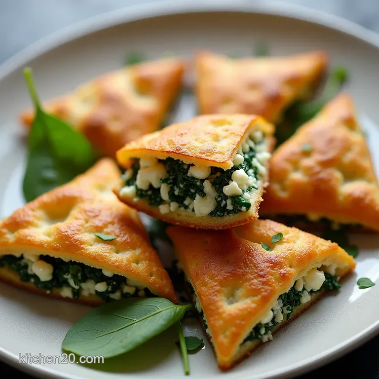 Aegean Sun Crisps Golden Flaky Spinach and Feta Triangles