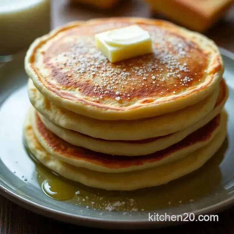 Fluffy Buttermilk Pancakes presentation