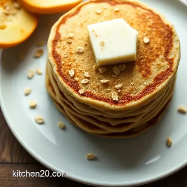 Fluffy & Healthy Oatmeal Pancakes presentation