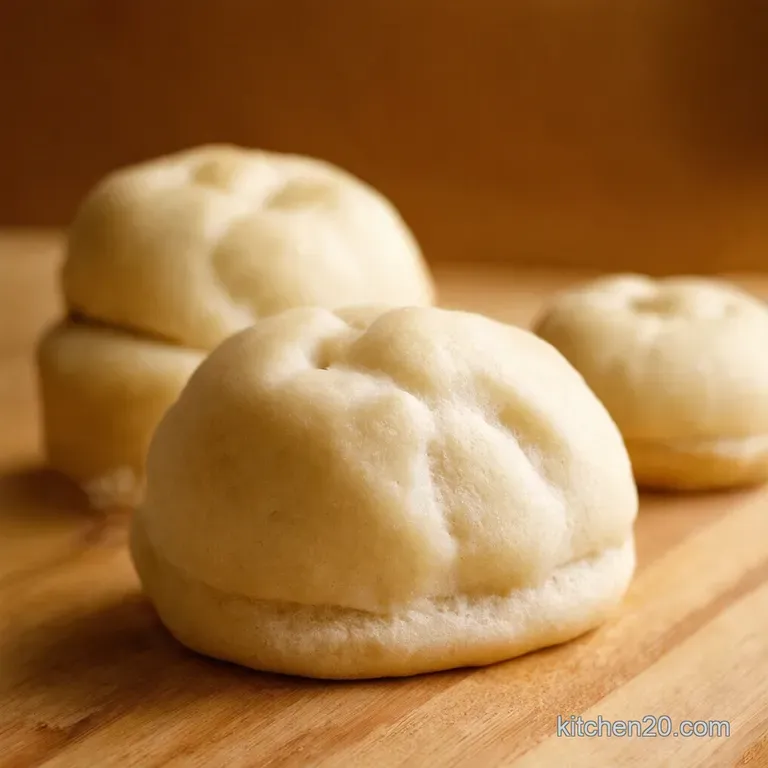 Fluffy Homemade Bao Buns Steamed Buns presentation