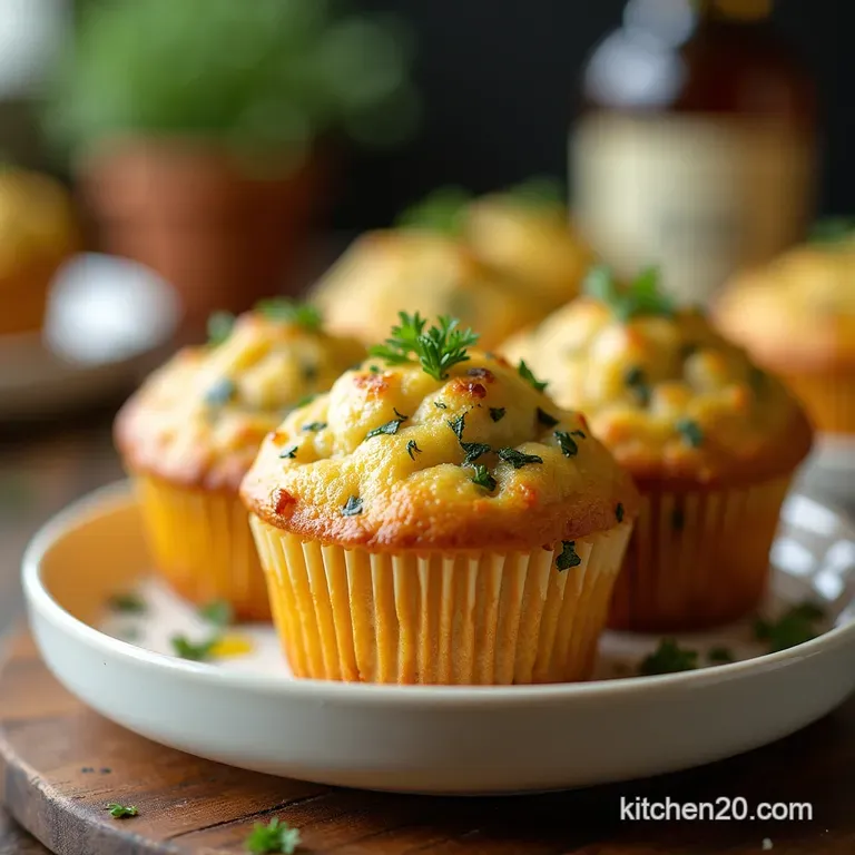 PocketSized Parm Herb Focaccia Muffins Chewy Savoury Muffins with an Olive Oil Drizzle
