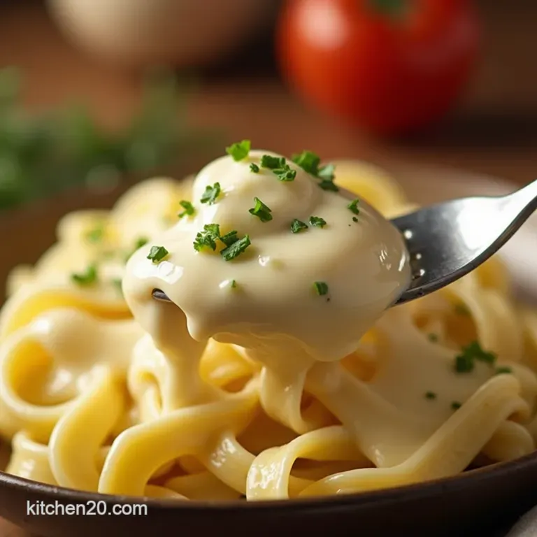 The Silken Dream Classic Foolproof Alfredo Sauce Made from Scratch presentation