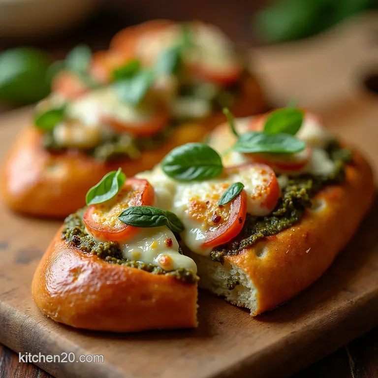 French Bread Pesto Chicken Pizza Quick Easy presentation