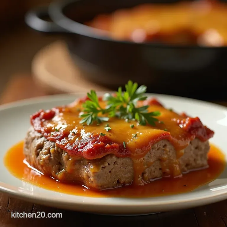 French Onion Soup Meatloaf presentation