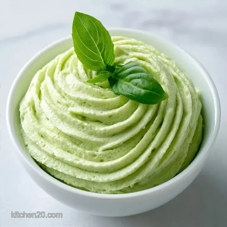 Fresh Basil Mousse with White Chocolate