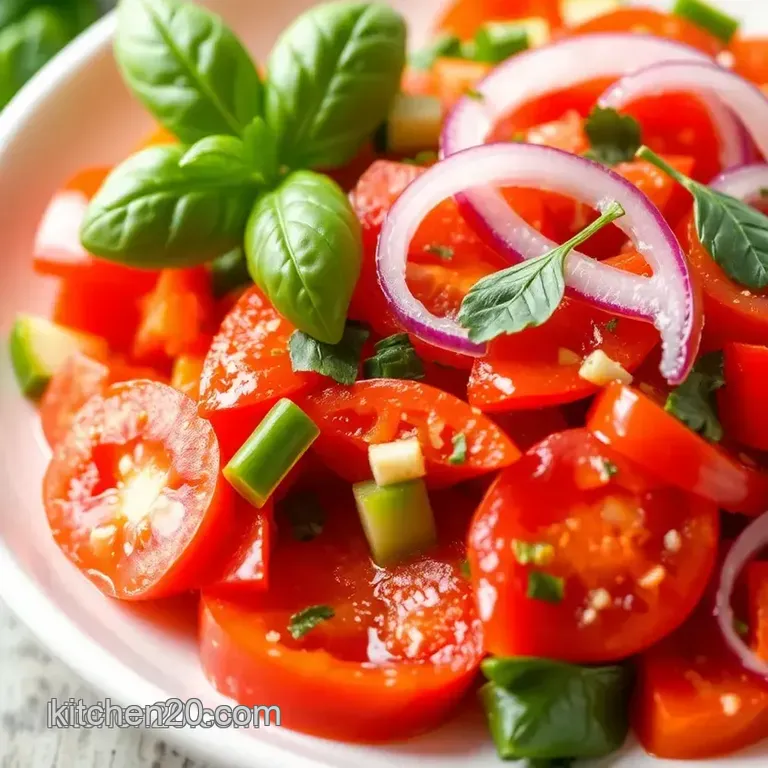 Fresh Tomato Slicer Salad in 15 Minutes presentation