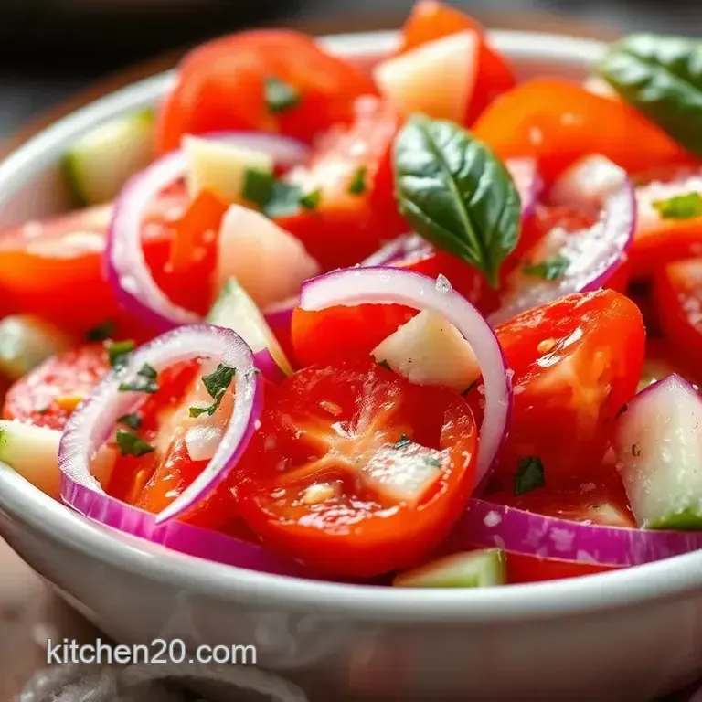 Fresh Tomato Slicer Salad in 15 Minutes