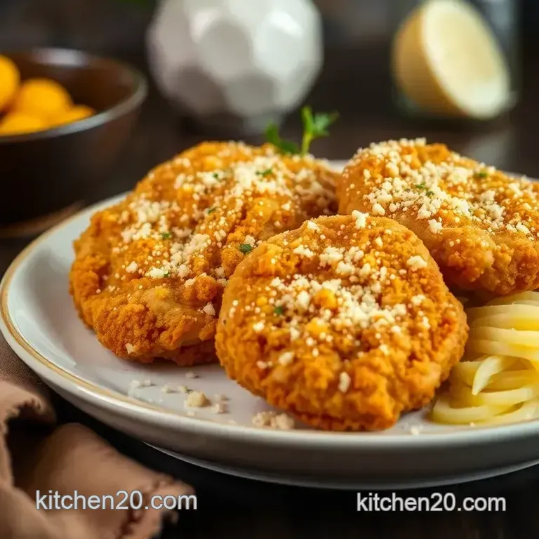 Fried Parmesan Chicken with Crunchy Coating presentation