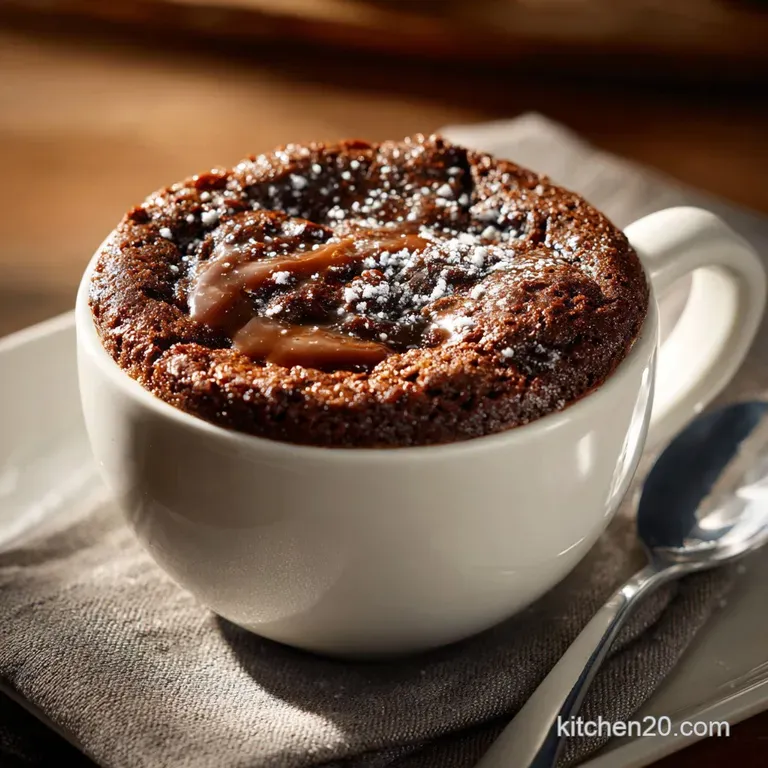 The Instant Indulgence 4Minute Fudgy Brownie in a Mug presentation