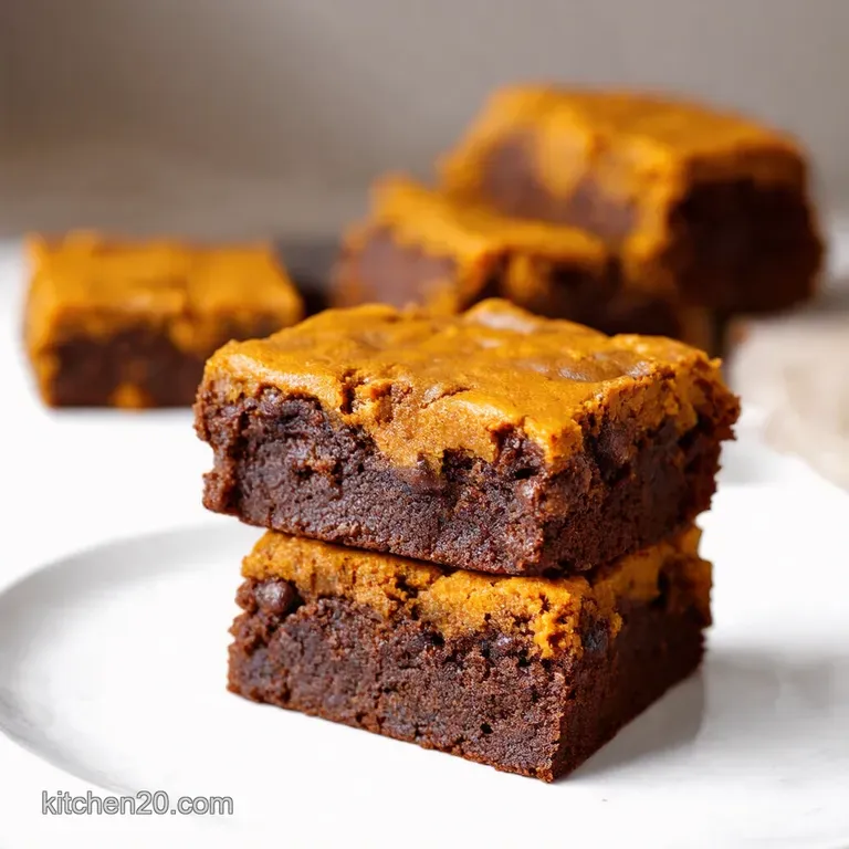 Fudgy Sweet Potato Brownies presentation