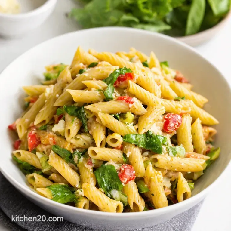 Garden Ranch Fiesta Pasta Salad presentation