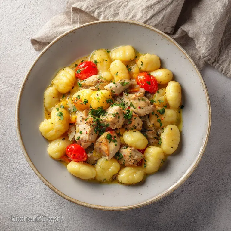 Garlic Chicken Gnocchi Skillet