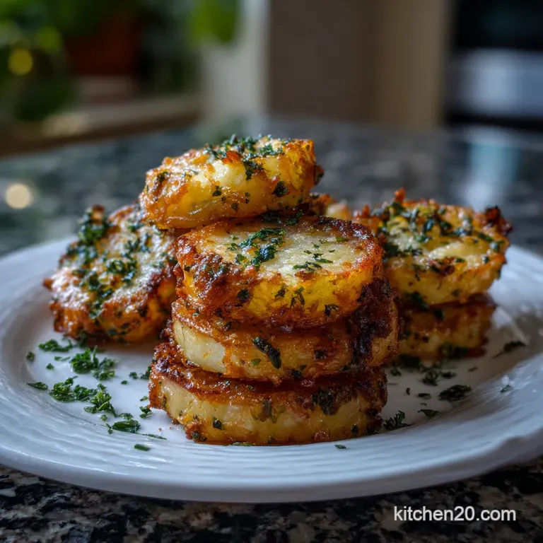 Elegant arrangement of small, toasted bread rounds, artfully garnished with fresh herbs and a drizzle of olive oil. Appeti...