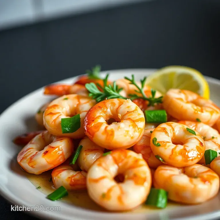 Garlic Herb Sautéed Shrimp presentation