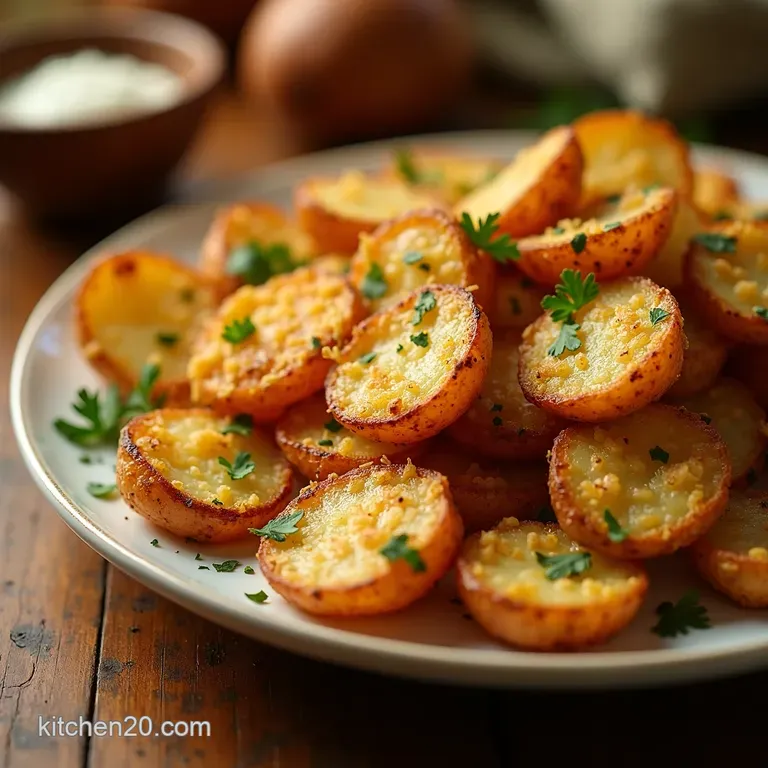 Garlic Parmesan Roasted Potatoes Crispy Irresistible presentation