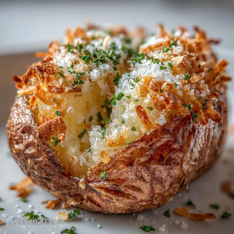 Baked Potato in the Oven with Garlic and Sea Salt