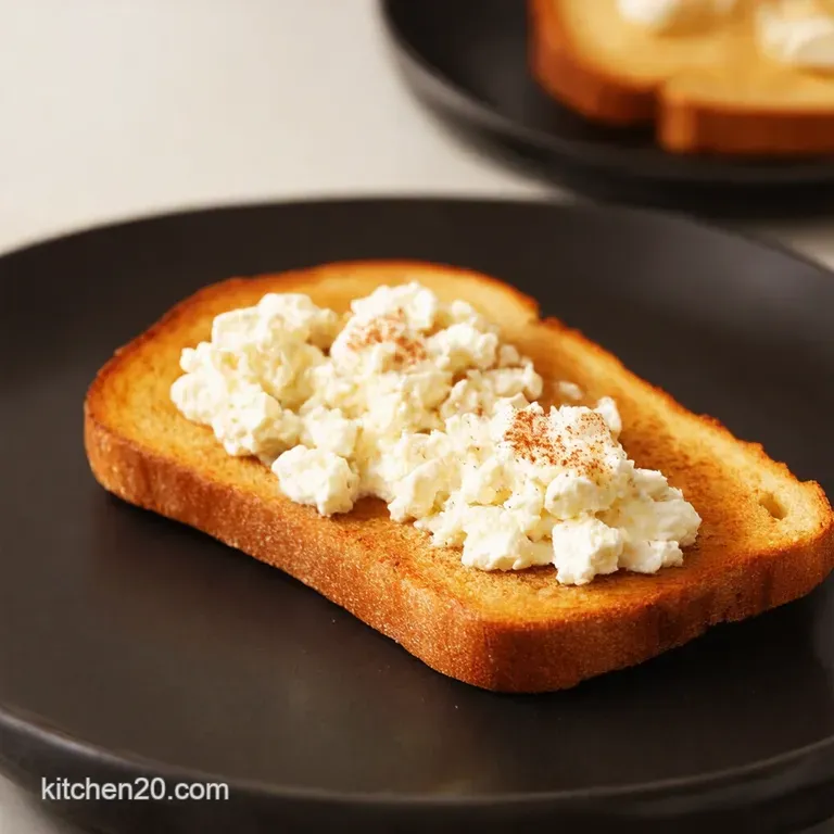 Golden Mornings Cinnamon Cottage Cheese Toast presentation