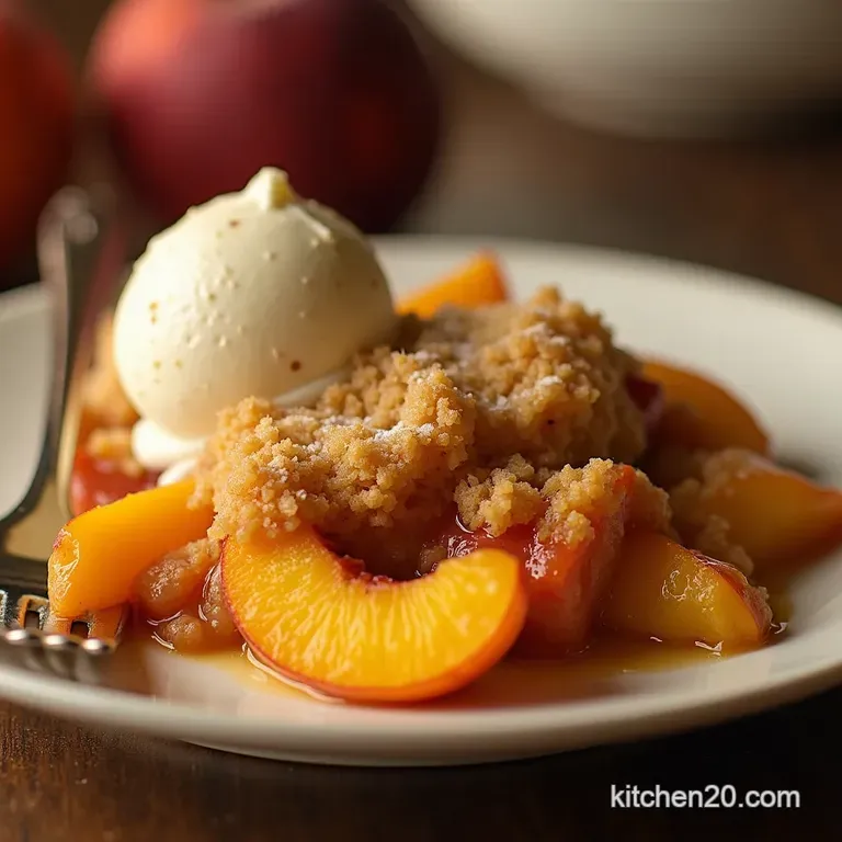 The Ultimate Goldencrusted Summer Peach Cobbler presentation