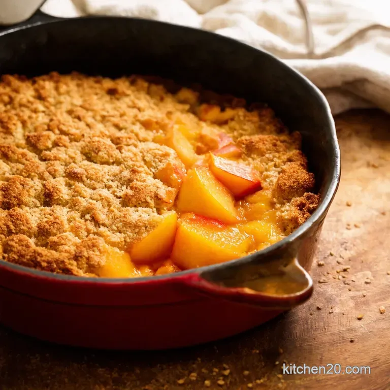 Golden Peach Crumble Dream presentation