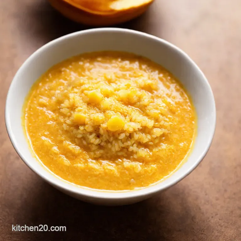 Golden Sunrise Rice Porridge: A Cozy Classic presentation