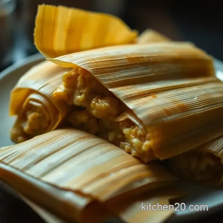 Grandma s Chicken Tamales presentation