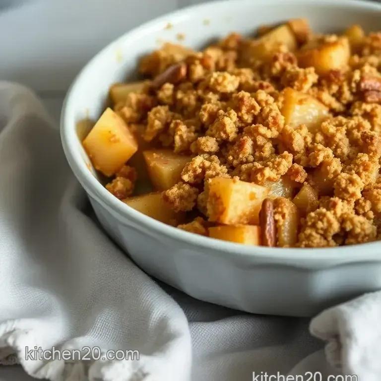 Grandma&#039 s Golden Apple Crumble presentation