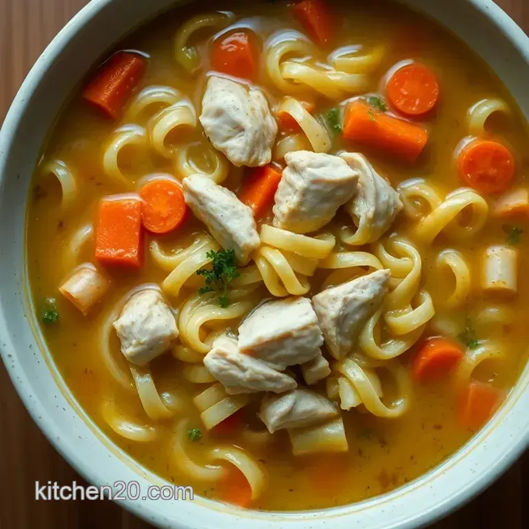 Grandma s Hug-In-A-Bowl: the Ultimate Homemade Chicken Noodle Soup presentation