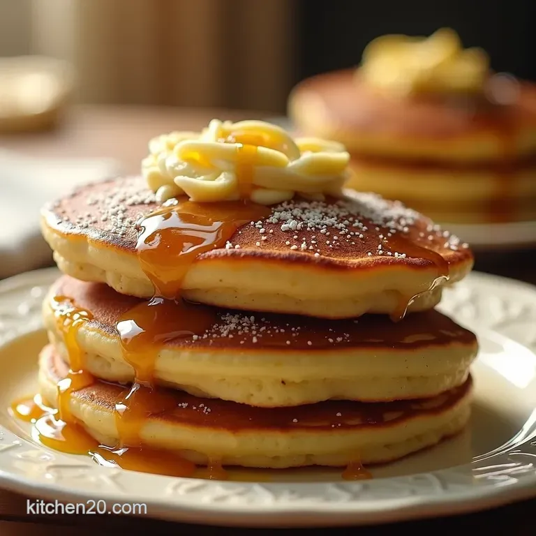 Greek Goddess Pancakes Light Fluffy presentation