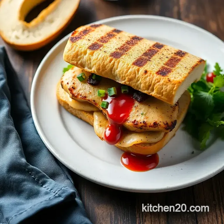 Grilled Chicken Sandwich with A1 Sauce presentation