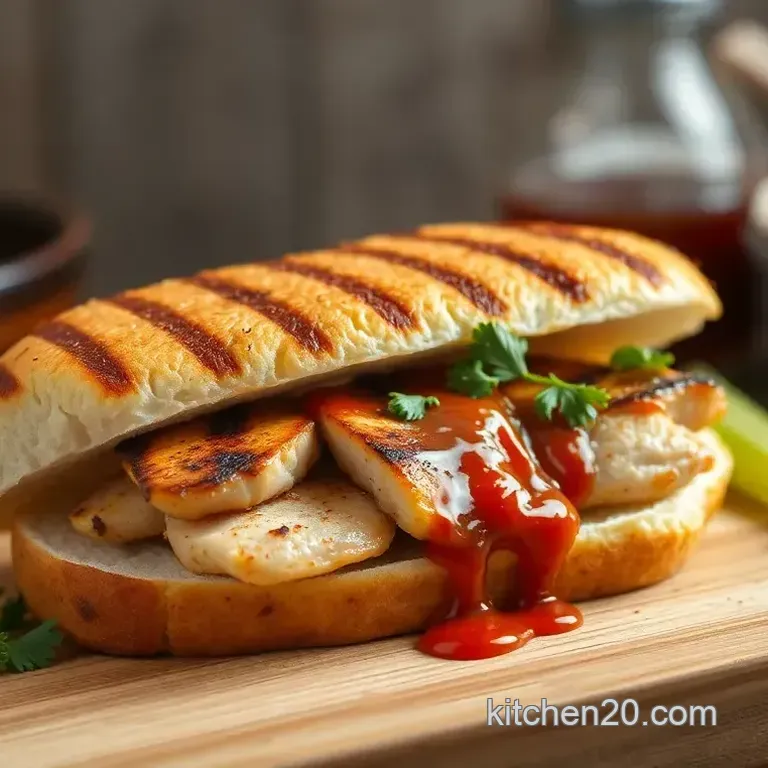 Grilled Chicken Sandwich with A1 Sauce