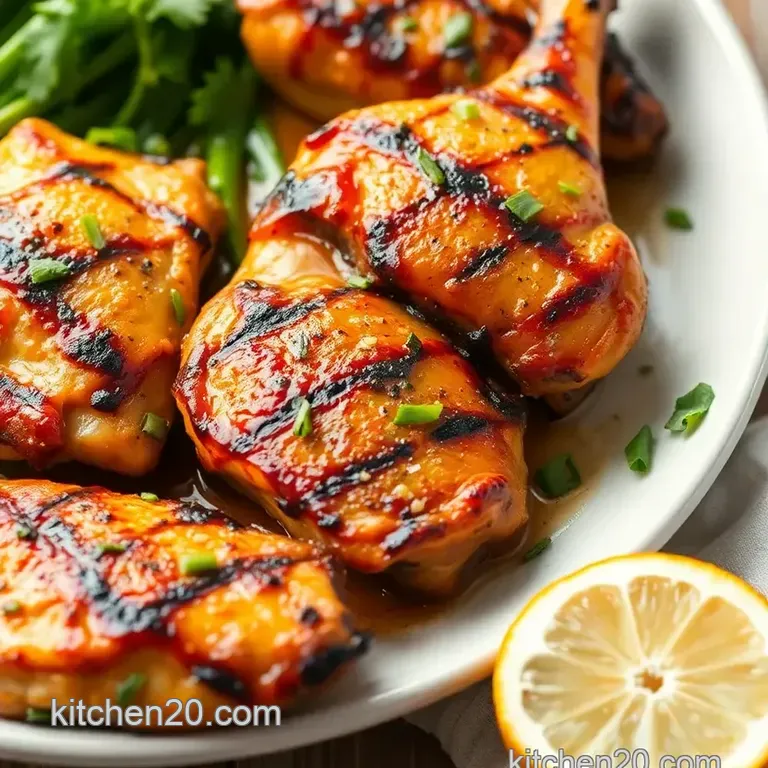 Grilled Chicken with Smoky BBQ Flavor presentation