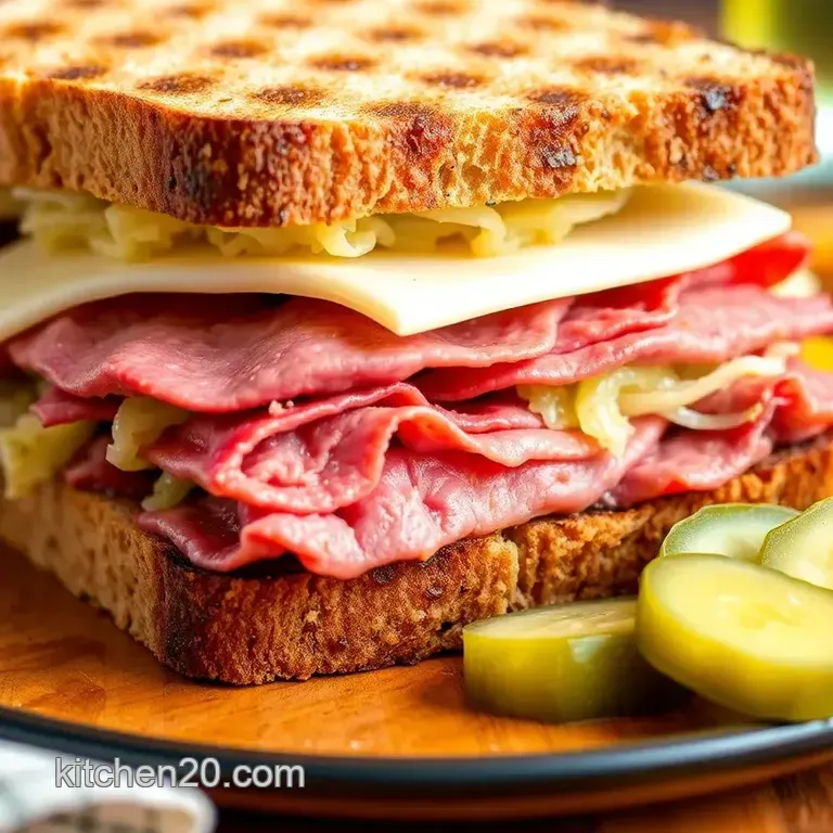 Grilled Corned Beef Turkey Sandwich Delight presentation