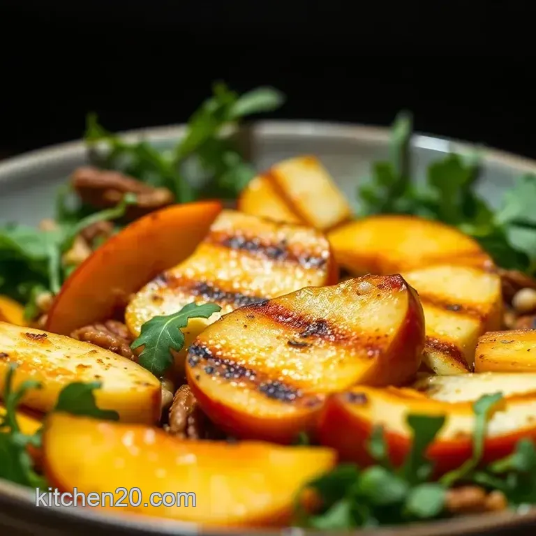 Grilled Halloumi & Peach Summer Salad
