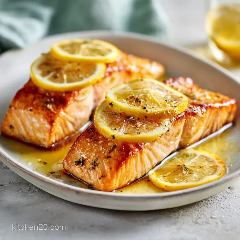 Elegant plate featuring a seared salmon fillet over a bed of quinoa, garnished with a sprig of dill and lemon zest.