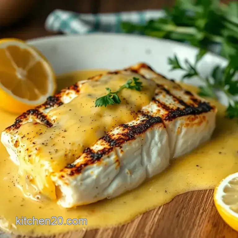 Grilled Sea Bass with Luscious Lemon Sauce