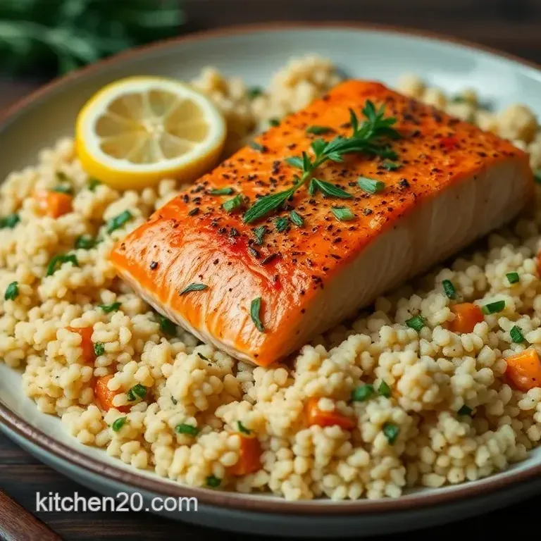 Harissa Salmon with Herby Couscous