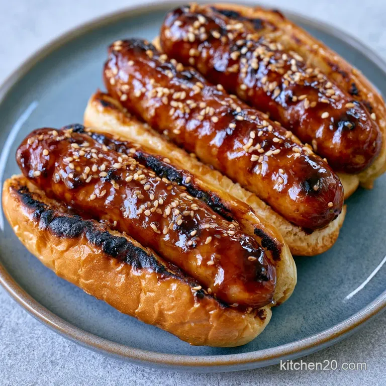 Hawaiian Teriyaki Hot Dogs: Savory and Glazed