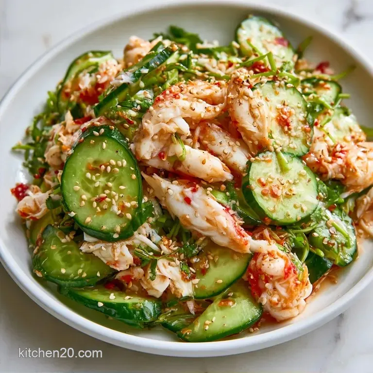 Cucumber Crab Salad Healthy with Greek Yogurt