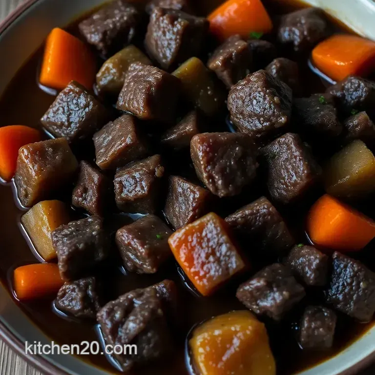 Hearty Beef and Ale Stew presentation