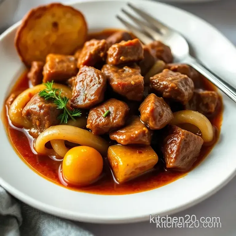 Hearty Beef Bourguignon presentation