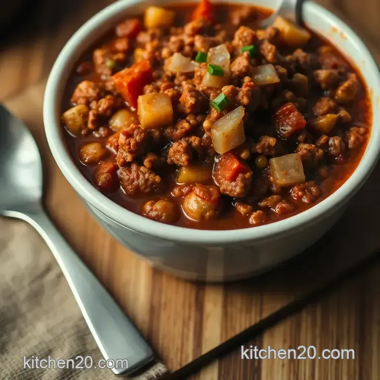 Hearty No Bean Chili – A Savoury Protein-Packed Bowl of Comfort presentation