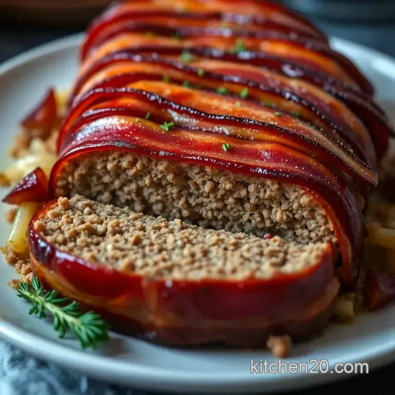 Heavenly Bacon-Wrapped Meatloaf presentation