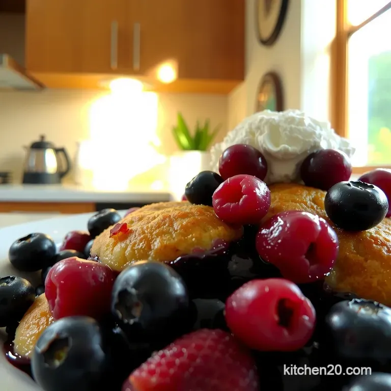 The Sundrenched Summer Staple Heavenly Homemade Blueberry Cobbler presentation