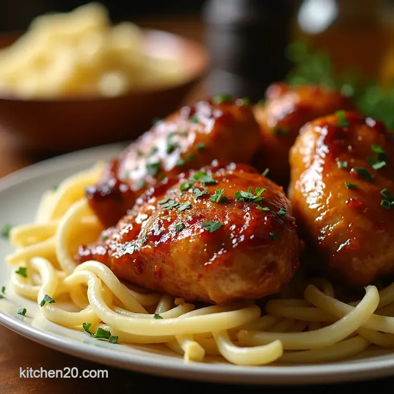 Honey Garlic Chicken Thighs presentation