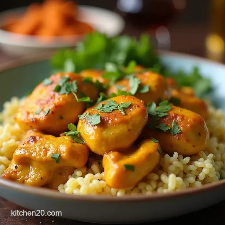 Honey Mustard Curry Chicken a Sweet Savory Delight presentation