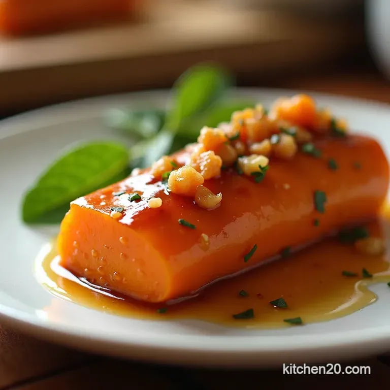 Honeyglazed Roasted Japanese Sweet Potatoes presentation