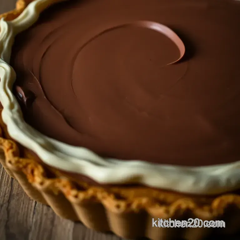 Indulgent French Silk Pie: A Creamy Chocolate Delight presentation